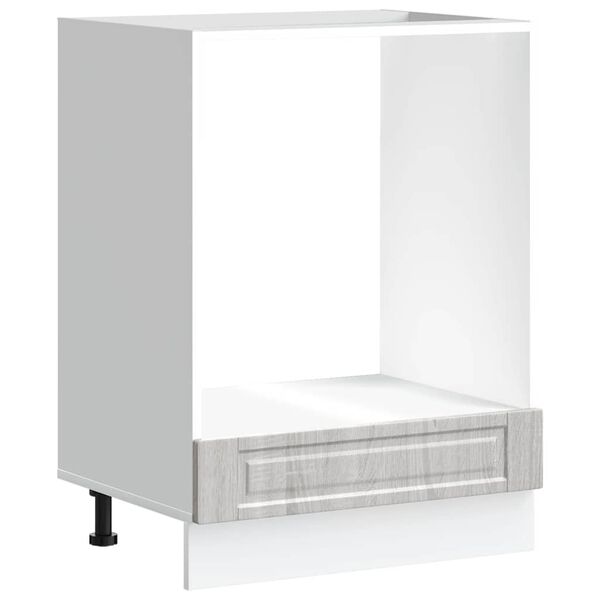 vidaXL cepe&scaron;krāsns skapis, Porto, pelēka koka, inženierijas koks