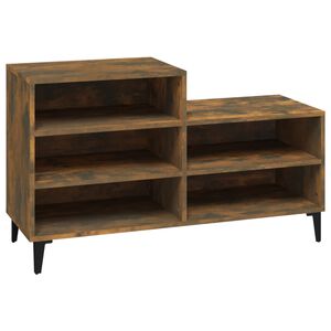 vidaXL apavu plaukts, ozolkoka krāsa, 102x36x60 cm, inženierijas koks