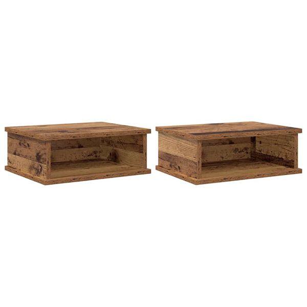 vidaXL Naktsgaldiņ&scaron; 2 pcs Vecs koks 40 x 31 x 15 cm Inženierijas koks