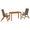 vidaXL Garden Dining Set Dabiska Cietā akācijas koks