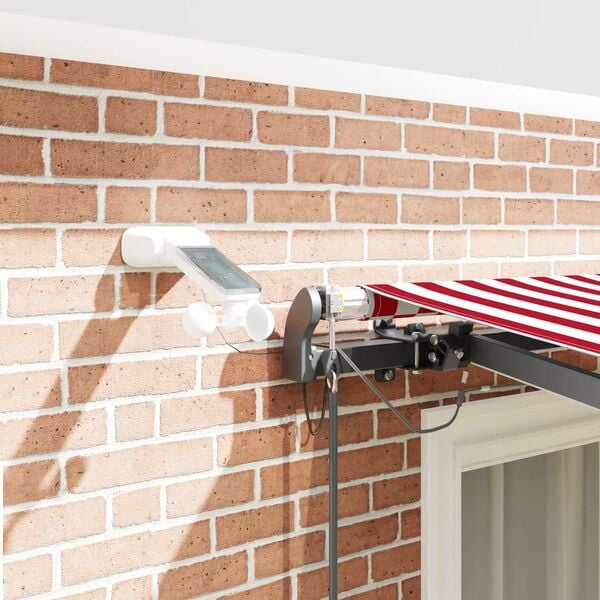 vidaXL Pārsega audums ar Sarkana un balta 350 x 250 cm Poliesters