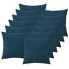 vidaXL Spilvenu pārvalks 12 pcs HEERLEN Zila 50 x 50 cm Samts