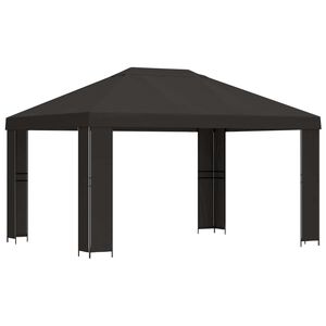 vidaXL Nojume 4 &times; 3 m Antracīta Poliesters un tērauds 190 gsm
