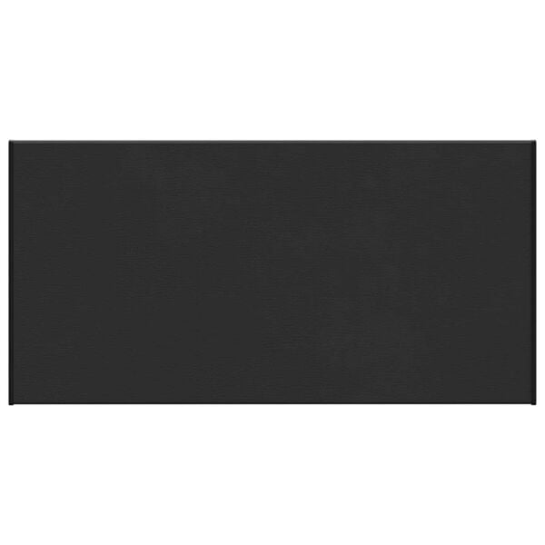 vidaXL Logu palodze Melns ar koka tekstūru 80 x 45 x 4,5 cm PVC