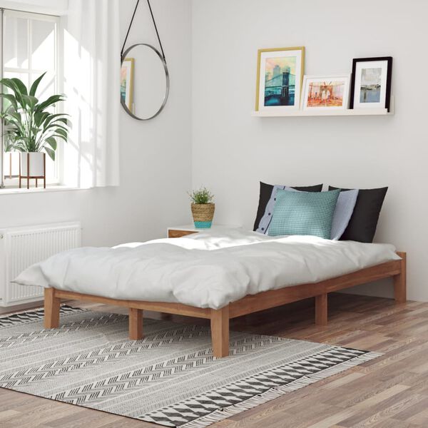 vidaXL gultas rāmis, masīvs tīkkoks, 120x200 cm