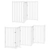 vidaXL suņu vārti ar durvīm, salokāmi, 12 paneļi, 600 cm, papeles koks