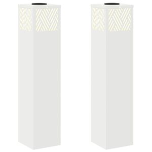 vidaXL Saules LED ceļa gaisma 2 gab. Silti balts 18 x 18 x 80 cm