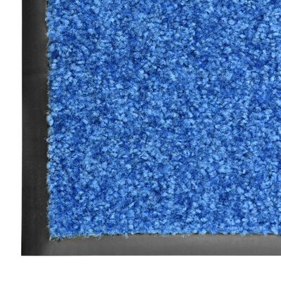 vidaXL durvju paklājs, mazgājams, zils, 40x60 cm