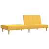 vidaXL 2-vietīga dīvāngulta, dzeltens audums