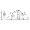 vidaXL ģimenes telts, tipi, 8 personām, pelēka, ūdensnecaurlaidīga