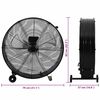 vidaXL industriāls ventilators, 77 cm, 187,7 W, melns