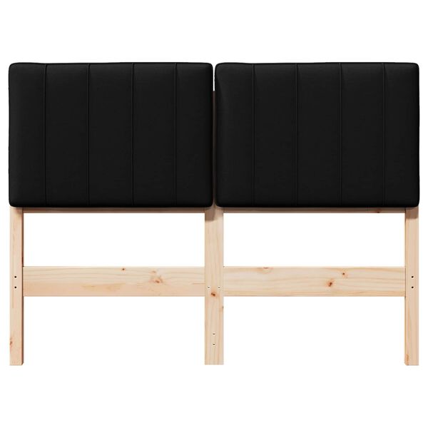 vidaXL Mīkstināts gultas galvgalis Brūns un melns 120 cm