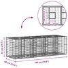 vidaXL Gabions pacelta gulta Sudraba 180 x 60 x 55 cm Cinkots tērauds