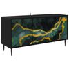 vidaXL Televizora skapī&scaron;a WIJHE 102 x 33 x 51 cm Melns ozols