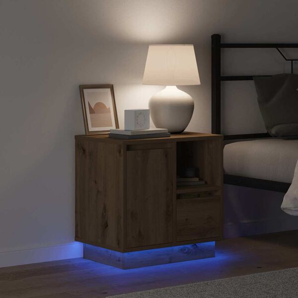 vidaXL Nakts skapītis ar atvilktni Artisānā ozols 50 x 34,5 x 50 cm.