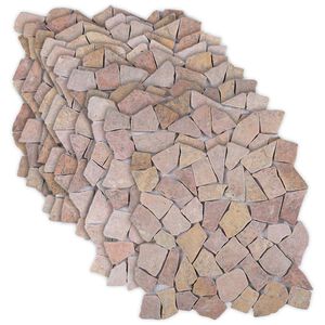 vidaXL Mozaīkas Flīzes Sarkana 30 x 30 cm Marmors