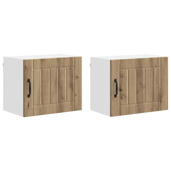 vidaXL Virtuves Skapis 2 pcs Artisānā ozols 50 x 31 x 40 cm