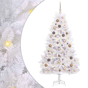 vidaXL Mākslīgā Ziemassvētku eglīte 180 cm PVC un tērauds Balts