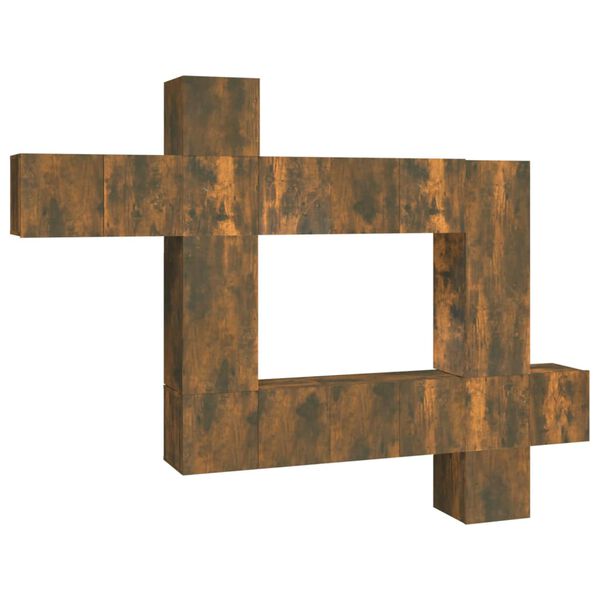 vidaXL 10-daļīgs TV skapī&scaron;u komplekts, ozola krāsa, inženierijas koks