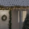 vidaXL Ziemassvētku lāsteku lampiņa, 100 LED, silti balta, 10 m, akrils, PVC