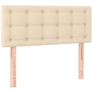 vidaXL gultas galvgalis, 90x5x78/88 cm, krēmkrāsas audums