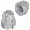 vidaXL Se&scaron;stūra kastaņu uzgriežņi 2 pcs Sudraba m8 Metāls