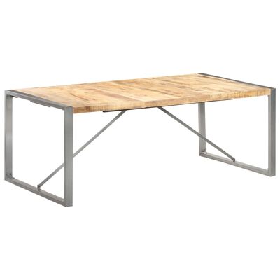 vidaXL virtuves galds, 200x100x75 cm, neapstrādāts mango masīvkoks