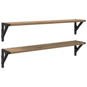 vidaXL Sienas plaukti Pie sienas 2 pcs Artisānā ozols