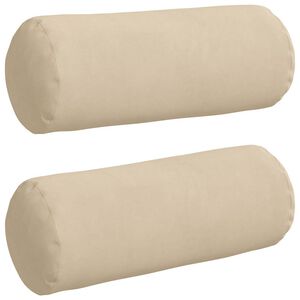 vidaXL Spilveni 2 pcs Krēmkrāsa &Oslash; 15 x 40 cm Mikrofibra