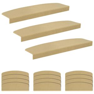 vidaXL Pakāpienu paklāji 15 gab. 65 x 21 x 4 cm Bē&scaron;a Poliesters