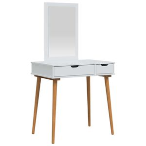 vidaXL Tualetes galda komplekts FAUSKE 2 gab. Balts 76 x 50 x 143 cm