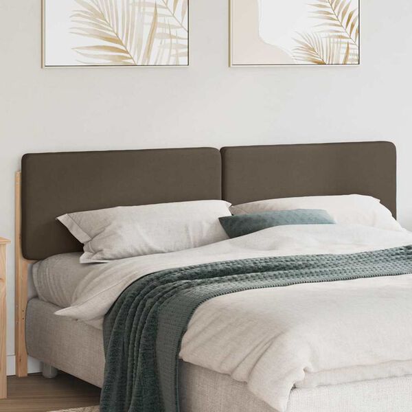 vidaXL Mīkstināts gultas galvgalis Brūns un Taupe 200 cm