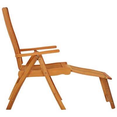 vidaXL saliekami dārza krēsli ar kāju balstu, 2 gab., eikalipta koks