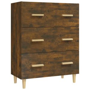 vidaXL kumode, ozolkoka krāsa, 70x34x90 cm, inženierijas koks