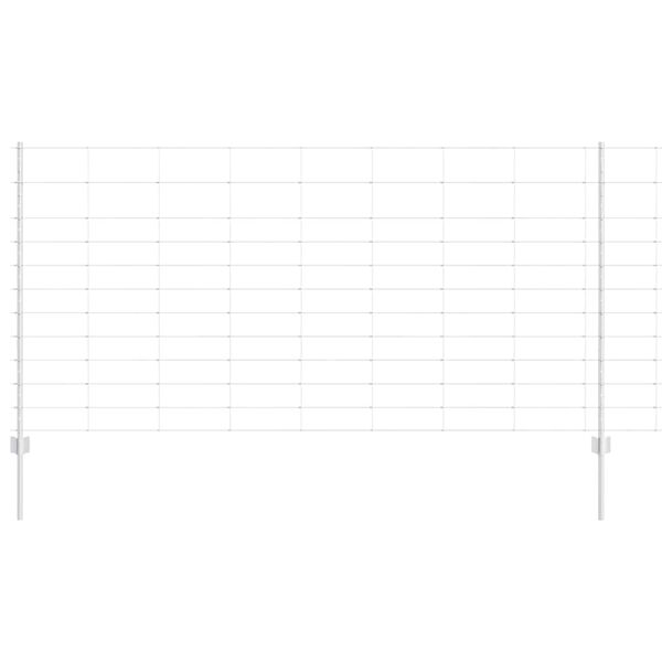 vidaXL Žogs ar stabu Sudraba 1,2 x 25 m Tērauds