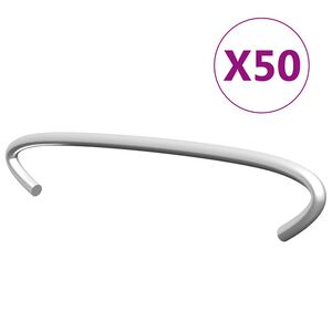 vidaXL gabiona āķi, 50 gab., cinkots tērauds, 10 cm
