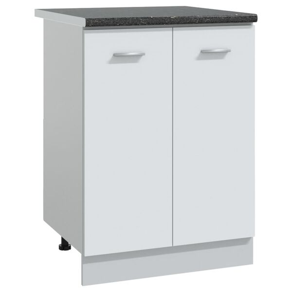 vidaXL virtuves galda virsma, melna, ar granīta rakstu, 60x60x2,8 cm