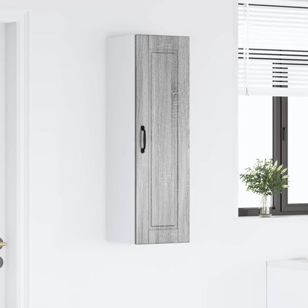 vidaXL Virtuves Skapis ar plauktu Pelēks Sonoma 30 x 31 x 100 cm