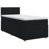 vidaXL Kontinentālā gulta ar matraci Melns 90 x 190 cm Audums