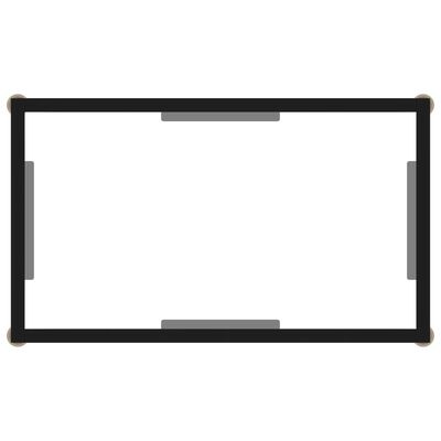 vidaXL konsoles galdiņš, 60x35x75 cm, rūdīts stikls, caurspīdīgs