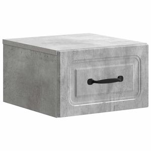 vidaXL Sienā stiprināms nakts skapis Betona pelēks 34,5 x 33 x 20 cm