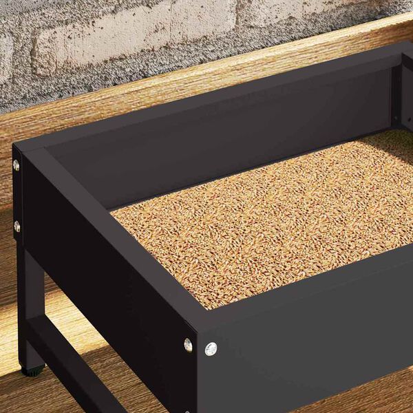 vidaXL Putnu barotājs Melna 80 x 28 x 13.5 cm Auksti velmēts tērauds