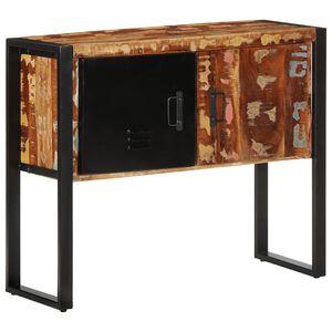 vidaXL konsoles skapis daudzkrāsains 90x35x75 cm reģenerēts masīvkoks