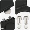 vidaXL Tualetes sēdeklis Melna 44,8 x 37,3 x 4,2 cm Duroplast