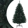 vidaXL Mākslīgā Saliekamā Ziemassvētku Egle 150 cm PVC Tum&scaron;i zaļ&scaron;