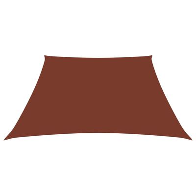 vidaXL saulessargs, 4/5x4 m, trapeces forma, sarkanbrūns audums