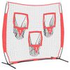 vidaXL Beisbola treniņu tīkls Melns 214,5 x 89,5 x 181 cm Poliesters