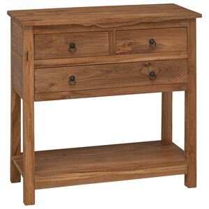 vidaXL Puse Dabiska 79 x 35 x 80 cm Ciets tek&scaron;a koks