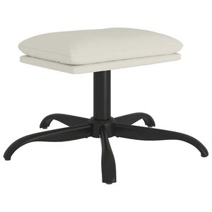 vidaXL kājsoliņ&scaron;, 60x60x36 cm, krēmbalts samts