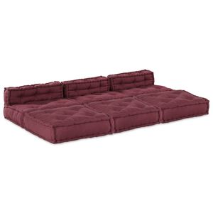 vidaXL Modulārais dīvāna vienība Audums Sarkans 210 x 140 x 56 cm